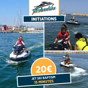 Le coût de l'activité d'initiations est de 20€ pour le baptême de jet ski de 15 minutes.
